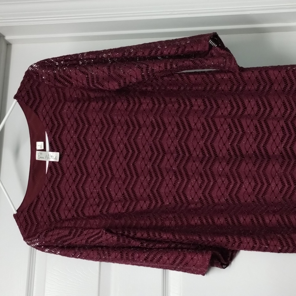 Emma & Michelle women size S purple dress formal with tassle bottom